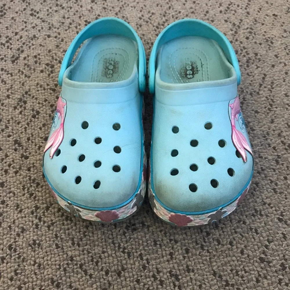 Kids Mermaid Slip-On Croc sandals